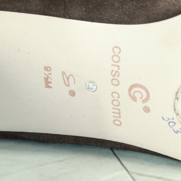 CORSO COMO Brown Suede Closed Toe High Heel Pumps Shoes Size 9.5 M - Picture 8 of 9